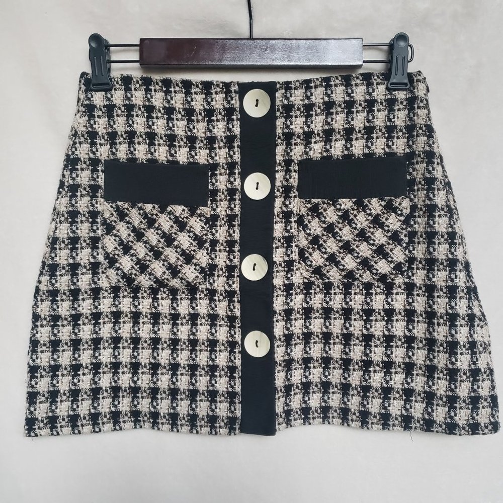ZARA Checked Mini Skirt